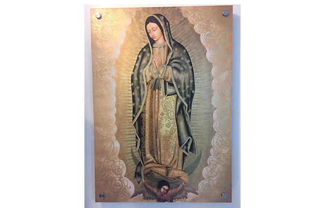 cuadros de la Virgen de Gudalupe con luz